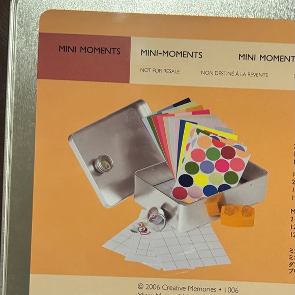 Creative Memories Mini Moments Retired Set-Colorful Polka Dot and Stripe Tray - Picture 3 of 16